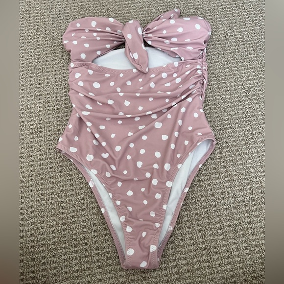 Amazon Swim Amazon One Piece Polka Dot Bathing Suit With Cut Out — free download